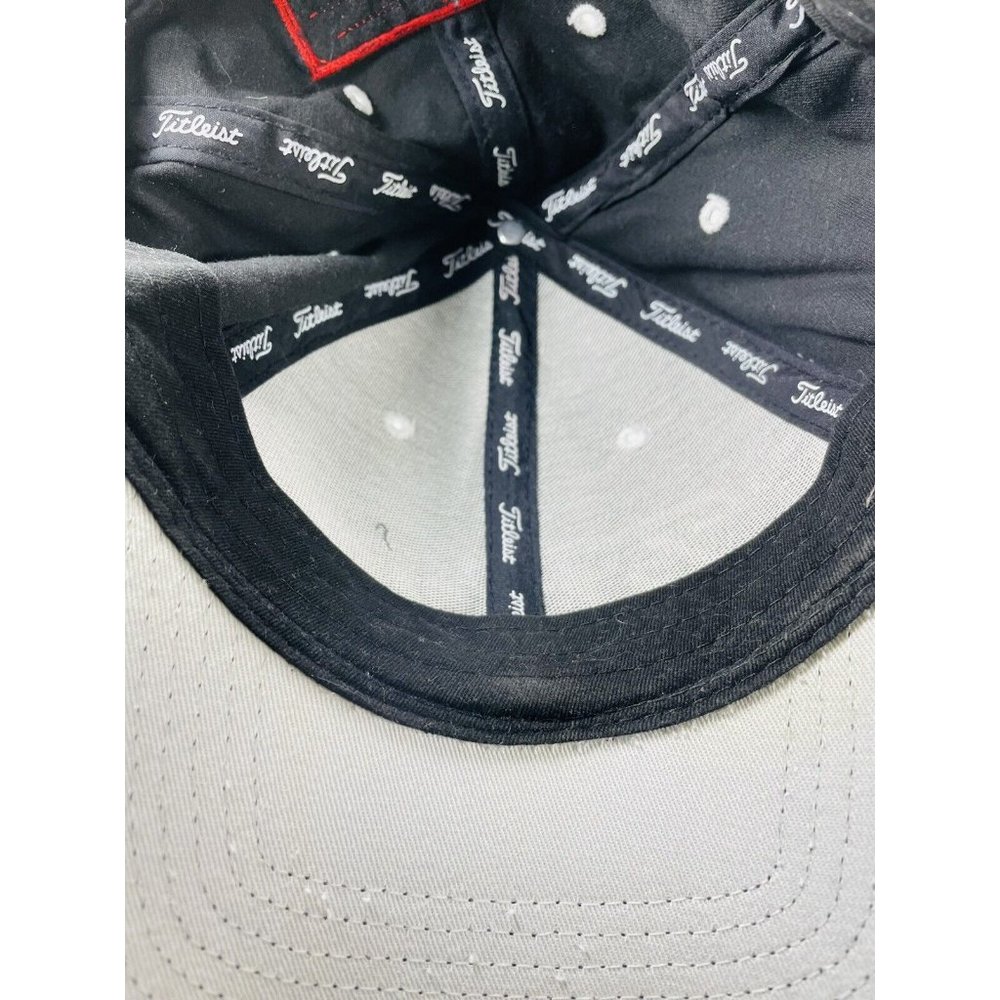 Titleist FJ Pro V1 Logo Golf Baseball Cap Hat Adjustable Black White Embroidered - Picture 7 of 12